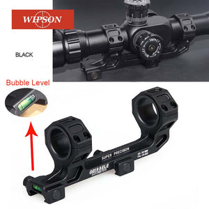 WIPSON Tactical Gun AR15 Rifle Optic Scope Mount 25.4mm/30mm QD Rings Mount with Bubble Level For 20mm Picatinny Rail