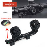 WIPSON Tactical Gun AR15 Rifle Optic Scope Mount 25.4mm/30mm QD Rings Mount with Bubble Level For 20mm Picatinny Rail