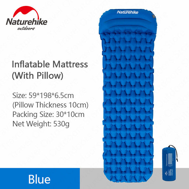 Naturehike Mat Outdoor Camping Inflatable Mattress Ultralight Air Bed Portable Tent Sleeping Pad Camp Moisture-proof Pad
