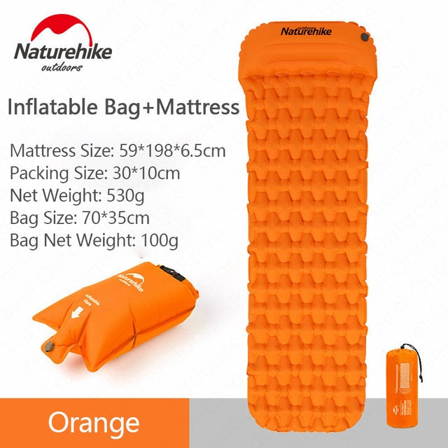 Naturehike Mat Outdoor Camping Inflatable Mattress Ultralight Air Bed Portable Tent Sleeping Pad Camp Moisture-proof Pad