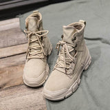 Retro Martin Women Boots Breathable High-top Sports Shoes Height Increased Female Ankle Boots Military Hiking Boots