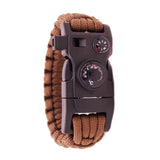15 In 1 Paracord Survival Bracelet Multi-function Military Emergency Camping Rescue EDC Bracelets Escape Tactics Wrist Strap