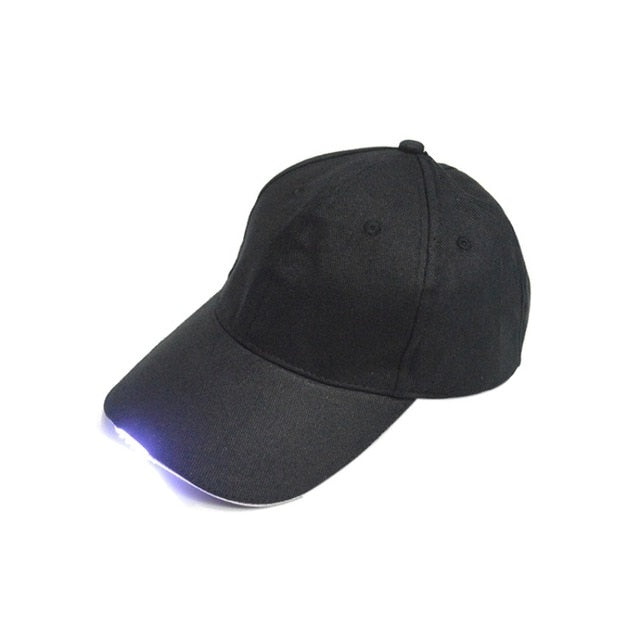LED Flashlight Fishing Hat Sport Baseball Caps Night Walking Cycling Hiking Hunting Hats 3 Colors