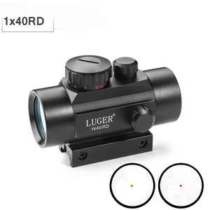 Tactical 1X40 MM Red Green Dot Sight Scope Optic Collimator Hunting Riflescope With 11/20MM Dovetail For Rifle Outdoor Air Gun