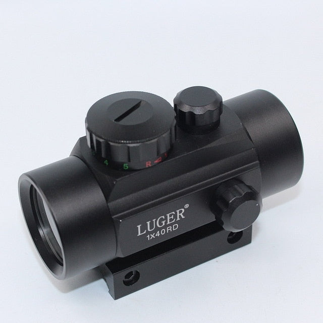 Tactical 1X40 MM Red Green Dot Sight Scope Optic Collimator Hunting Riflescope With 11/20MM Dovetail For Rifle Outdoor Air Gun