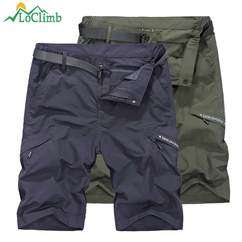 LoClimb Outdoor Hiking Shorts For Men Camping/Climbing/Trekking Khaki Quick Dry Shorts Men's Sports Shorts Fishing AM385
