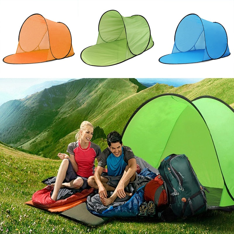 Camping Tent Pop Up Tent Sun Shelters Polyester UV Protection Summer Camping Hiking Garden Water Sea Travel Beach Outdoor