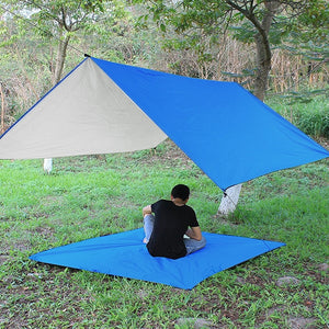 3mx3m Waterproof Sun Shelter Tent Tarp Anti UV Beach Tent Shade Outdoor Camping Hammock Rain Fly Camping Sunshade Awning Canopy