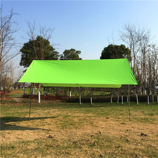3mx3m Waterproof Sun Shelter Tent Tarp Anti UV Beach Tent Shade Outdoor Camping Hammock Rain Fly Camping Sunshade Awning Canopy