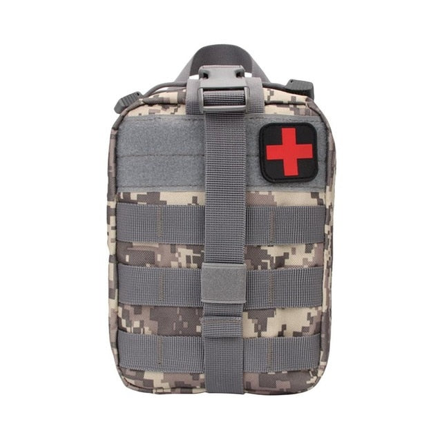 Outdoor Water First Aid Kits Travel Oxford Cloth Tactical Waist Pack Camping Climbing Bag Black Emergency Case