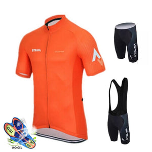 2019 STRAVA Cycling Jersey Set Men's Style Short Sleeves Cycling Clothing Sportswear Outdoor Mtb Ropa Ciclismo Bike Cycling Kits