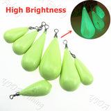 10g/15g/20g/30g/40g/50g/60g/80g/100g Luminous Water droplets lead weights Fluorescent fishing lead sinkers fishing accessories