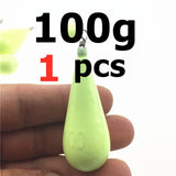 10g/15g/20g/30g/40g/50g/60g/80g/100g Luminous Water droplets lead weights Fluorescent fishing lead sinkers fishing accessories