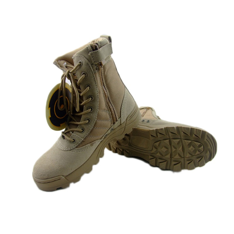 Hiking Outdoor Combat Boots Desert Leather Airsoft Boots Military Waterproof Hunting Martin Boots Shoes High Quality Men's Boots