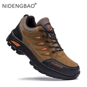 Outdoor Men Hiking Shoes Waterproof Anti-Slip Trekking Sneakers Male Mountain Climbing Shoes Lace Up Sport Shoes Big Size 39-44