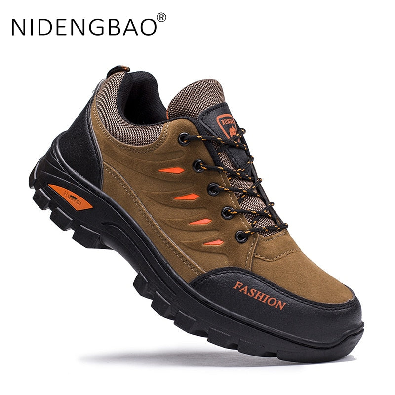 Outdoor Men Hiking Shoes Waterproof Anti-Slip Trekking Sneakers Male Mountain Climbing Shoes Lace Up Sport Shoes Big Size 39-44