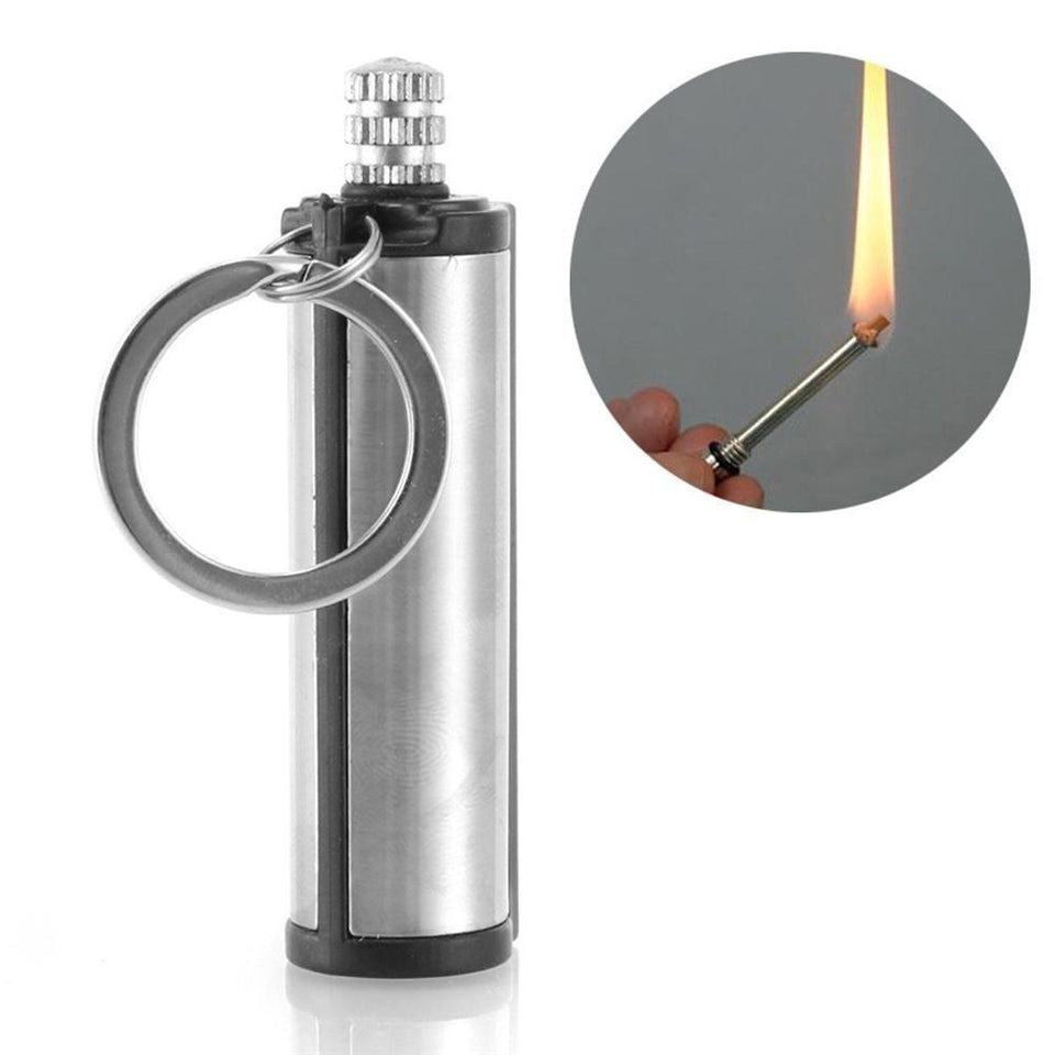 Steel Fire Starter Flint Match Lighter Keychain Camping Emergency Survival Gear Outdoor Gadget