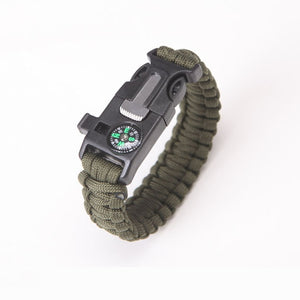 Safety Survival Paracord Bracelet Whistles Multi Functional Emergency Paracord Bracelet Compass Whistle Parachute Without Flint