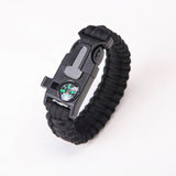 Safety Survival Paracord Bracelet Whistles Multi Functional Emergency Paracord Bracelet Compass Whistle Parachute Without Flint