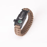 Safety Survival Paracord Bracelet Whistles Multi Functional Emergency Paracord Bracelet Compass Whistle Parachute Without Flint