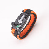 Safety Survival Paracord Bracelet Whistles Multi Functional Emergency Paracord Bracelet Compass Whistle Parachute Without Flint