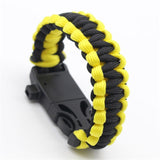 Safety Survival Paracord Bracelet Whistles Multi Functional Emergency Paracord Bracelet Compass Whistle Parachute Without Flint
