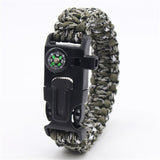 Safety Survival Paracord Bracelet Whistles Multi Functional Emergency Paracord Bracelet Compass Whistle Parachute Without Flint