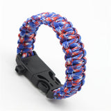 Safety Survival Paracord Bracelet Whistles Multi Functional Emergency Paracord Bracelet Compass Whistle Parachute Without Flint