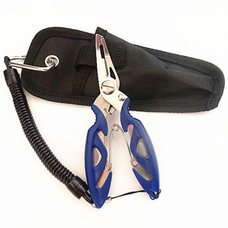 Fishing Pliers fish line Cutter Scissors Mini fish hook remover Multifunction tools New Black Blue Beak jaw