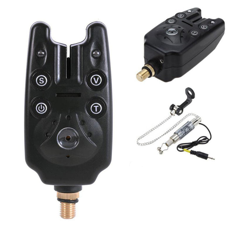 1PC 2 LED Adjustable Tone Volume Sensitivity Sound Alert Fishing Bite Alarm Water Resistant Fishing Alarm Fishing Rod Swingers