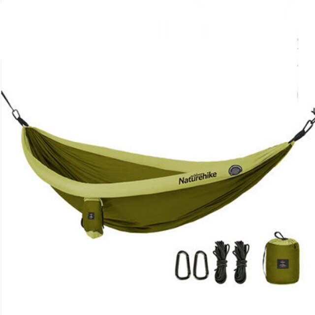 Naturehike Portable Single Double Outdoor Camping Survival Hammock Garden Swing Hunting Hanging Sleeping Chair Travel Parachute