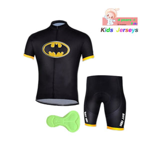 Kids Spider Man Cycling Jersey Wear Short Sleeves Cycling Set Boys Bike Clothing Ropa Ciclismo Girl Cycling Clothing Sports Suit