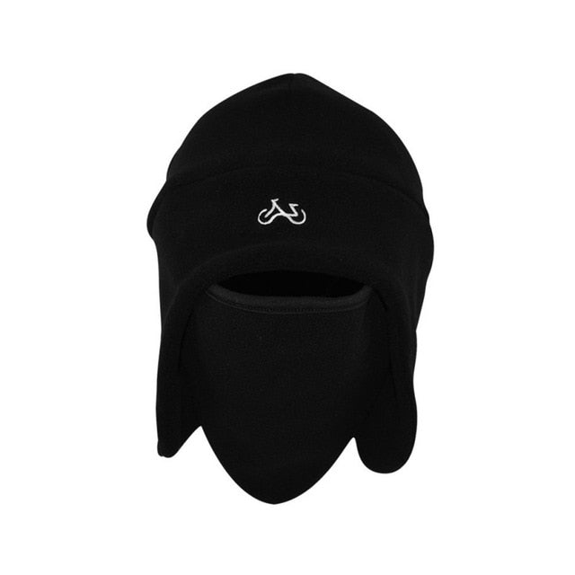 Hiking Camping Thermal Fleece Hat Hooded Neck Warmer Winter Sports Face Mask for Men Bike Helmet Beanies Masked cap new
