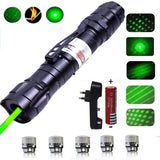 High Power green Laser 303 Pointer 10000m 5mW Hang-type Outdoor Long Distance Laser Sight Powerful Starry Head Burning Match