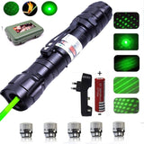High Power green Laser 303 Pointer 10000m 5mW Hang-type Outdoor Long Distance Laser Sight Powerful Starry Head Burning Match