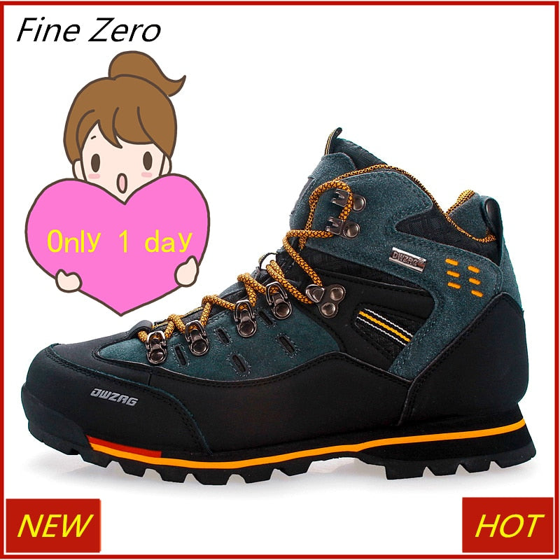 New Qualiity Waterproof Hiking Shoes Non-slip Wear Mountain Climbing Shoes Outdoor Hiking Boots Men Hunting Trekking Sneakers