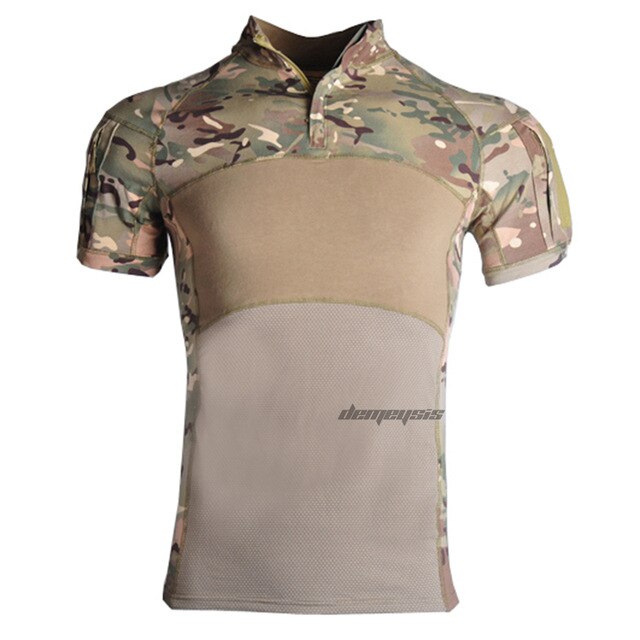 Military Airosft Uniform Paintball Shirts Hunting Hiking Short Sleeve Shirt Sports Clothing Tactical Training Combat Shirts