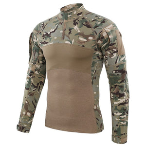 outdoor Men Camouflage Combat Shirt Army Long sleeve T-Shirt Military Tactics shirt Riding uniform Training clothing New Tshirt