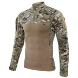 outdoor Men Camouflage Combat Shirt Army Long sleeve T-Shirt Military Tactics shirt Riding uniform Training clothing New Tshirt