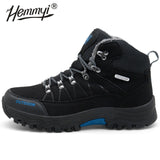 Hemmyi Winter Tide Men Boots High To Help Outdoor Hiking Shoes Plus Velvet Cold Snow Boots Large Size Men's Sport Shoes 39-46