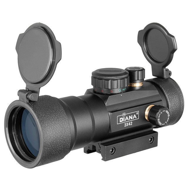 1X40 2X40 3X44 Green Red Dot Sight Scope Tactical Optics Riflescope Fit 11/20mm rail Rifle Scopes for Hunting