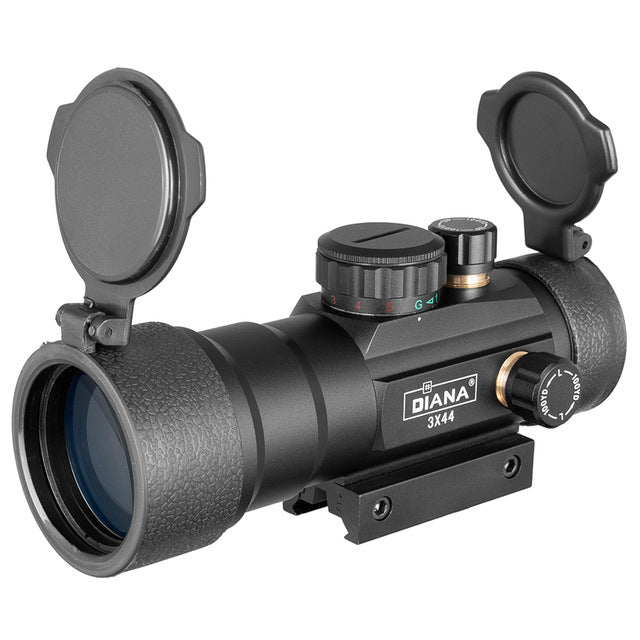 1X40 2X40 3X44 Green Red Dot Sight Scope Tactical Optics Riflescope Fit 11/20mm rail Rifle Scopes for Hunting