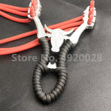 Best selling high quality outdoor hunting shooting alloy slingshot powerful ejection and rubber band adult sling shooting game