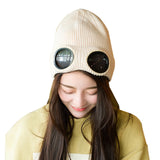 Sports Hiking Ski Cap Unisex Wool Knitted Goggles Thermal Warm Autumn Winter Heat Keeper Ear Snow Cold Protector Sports Cap