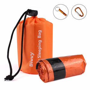 Emergency Sleeping Bags, Ultra Portable Waterproof PE Thermal Bivvy Sack Survival Tent,Emergency Shelter,Survival Bag Kit