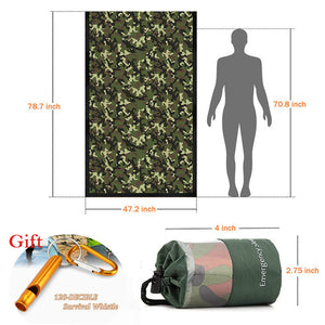 Emergency Sleeping Bags, Ultra Portable Waterproof PE Thermal Bivvy Sack Survival Tent,Emergency Shelter,Survival Bag Kit