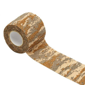 4.5m Travel camping Camouflage Tape Camo Self Adhesive Medical Bandage Tape First Aid Kit for Sport Ankle Finger Mu Random color