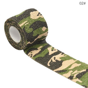 4.5m Travel camping Camouflage Tape Camo Self Adhesive Medical Bandage Tape First Aid Kit for Sport Ankle Finger Mu Random color