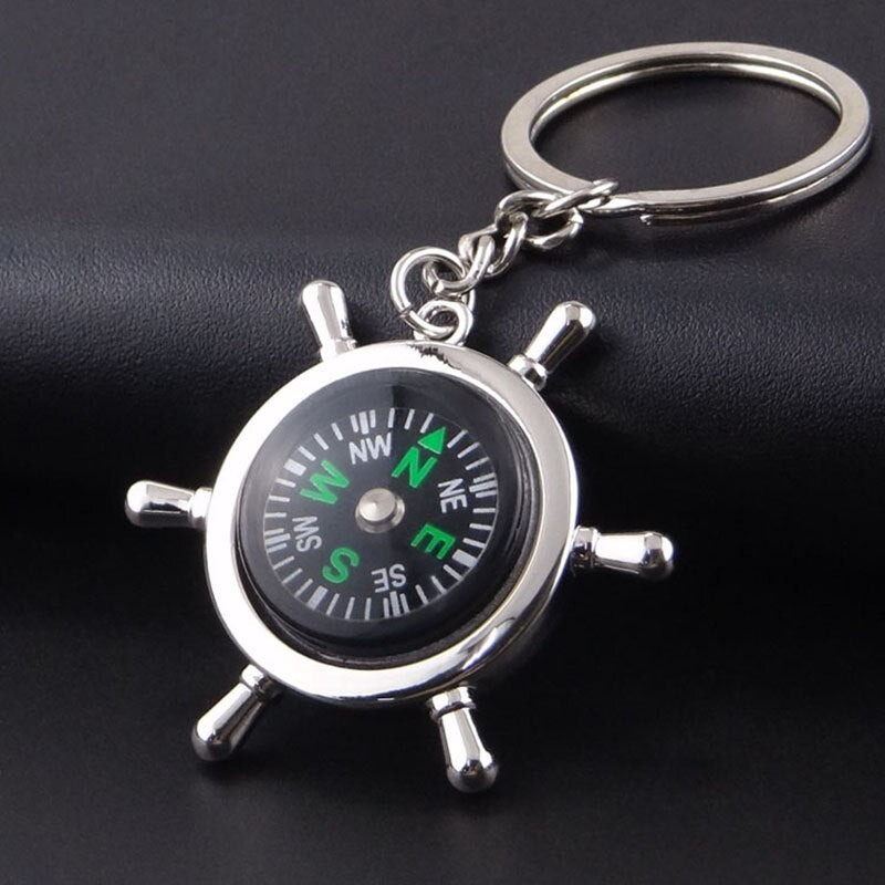 Mini Compasses Keychain Wild Survival Pocket Tool Navigation Compasses Camping Hiking Travel Outdoor Portable Alloy Key Ring