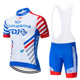 2019 Pro Team FDJ Cycling Jersey 9D Bib Set MTB Uniform Bike Clothing Quick Dry Bicycle Wear Clothes Mens Short Maillot Culotte